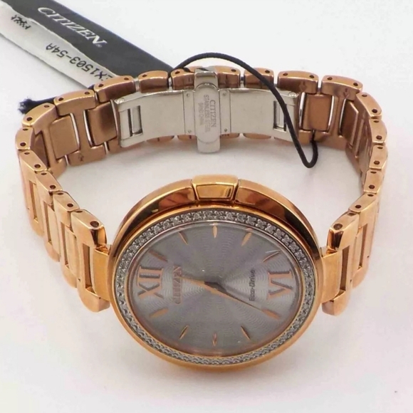 ***BRAND NEW*** Citizen Women's Eco-Drive Rosetone Diamond Capella Watch - Picture 8 of 13